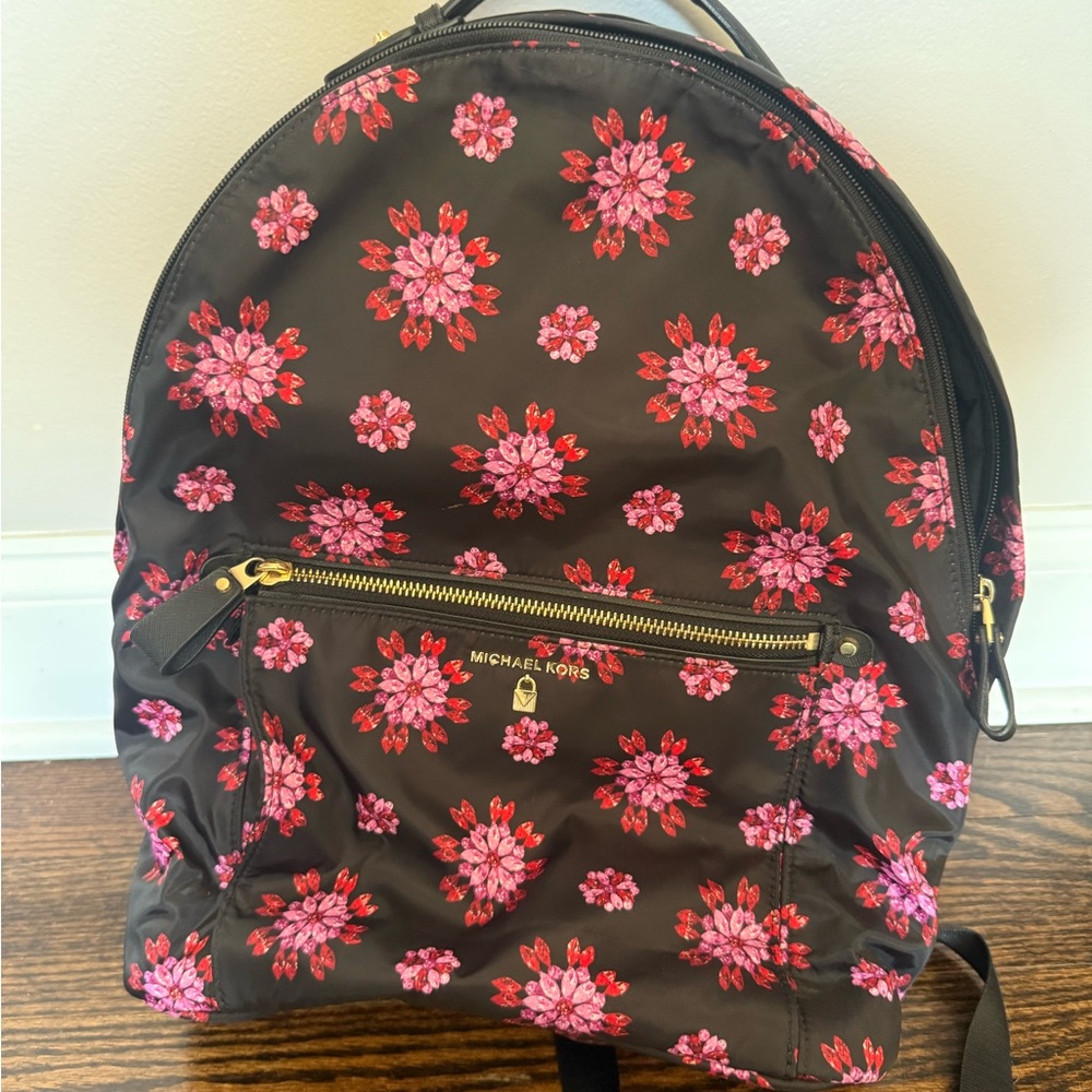 MICHAEL KORS Kelsey Floral Large Nylon Backpack